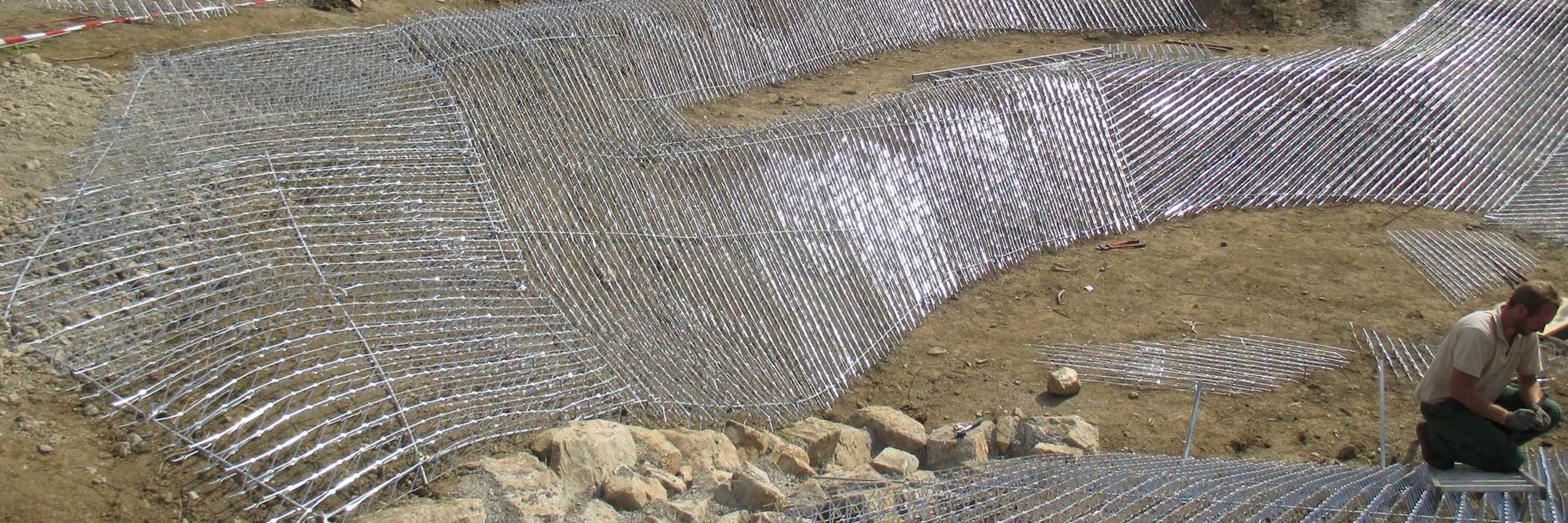 Metallgeflecht als Maßnahme zum Erosionsschutz